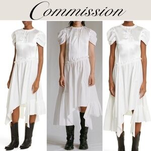 COMMISSION Canyon Mixed Media Dress in White sz 6 995$